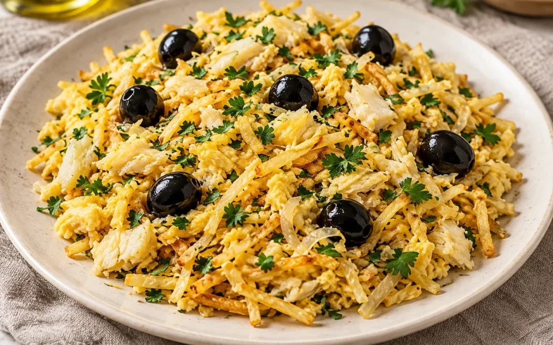 Bacalhau à Brás – Kabeljau mit Kartoffelstreifen und Ei