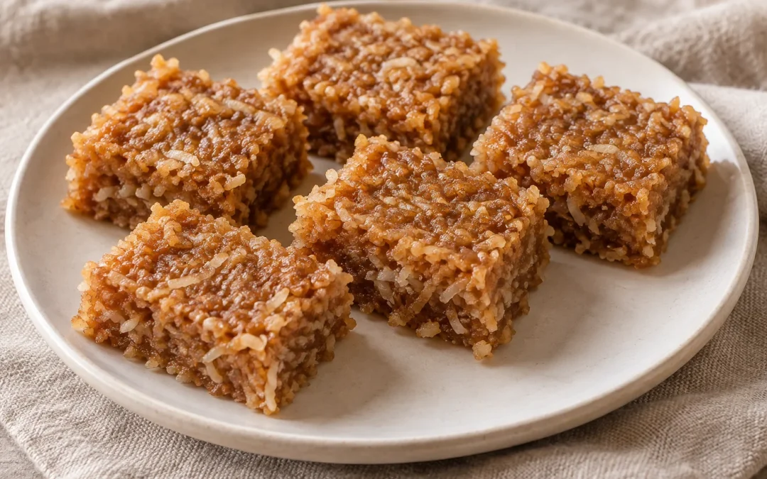 Coconut Sugar Cake aus Belize – Kokoskonfekt mit braunem Zucker